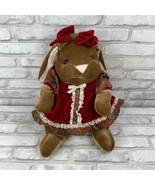 Toys R Us Velveteen Rabbit Girl Christmas 1985 Vintage Stuffed Plush Bun... - £18.33 GBP