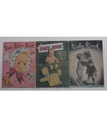 Vintage Crochet Pattern books / booklets Lot of 3 Baby Book - $9.49