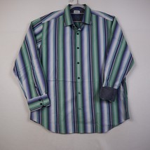 Tommy Bahama Shirt Adult L Blue Stripe Long Sleeve Button Up Casual Men - $16.71