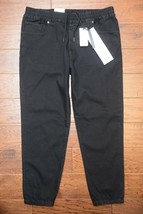 Armani Exchange A|X J76 Men&#39;s Slim Fit Black Fleece Lined Denim Jogger Pants 32 - £49.96 GBP