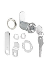 Drawer And Cabinet Lock, 1-3/8 In., Diecast, Stainless Steel, 1 In. Max.... - $6.81