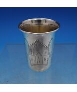 Russian Sterling Silver Cup for Vodka Gold Washed Interior Engraved (#6539) - $314.42 CAD