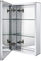 Fundin Aluminum Bathroom Medicine Cabinet with Framless Double Sided Mirror - £155.67 GBP