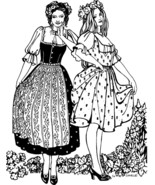 Folkwear Austrian Dirndl Dress Renaissance Blouse Sewing Pattern folkwea... - £15.62 GBP