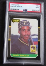 1987 Donruss Leaf #219 Barry Bonds Rookie RC Pirates Baseball Card PSA 9 Mint - £139.45 GBP