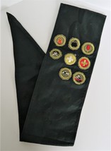 Vtg Girl Scout Sash and 8 Merit Badges - £15.97 GBP