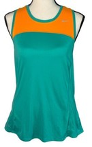 Nike Miler Women’s Dri-Fit Running Tank Top Size Medium Orange And Teal - £7.57 GBP