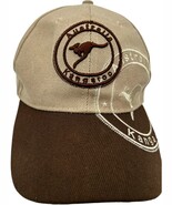 Australia Kangaroo Double-Stamp Beige &amp; Brown Hook &amp; Loop Adjustable Hat... - €6,54 EUR