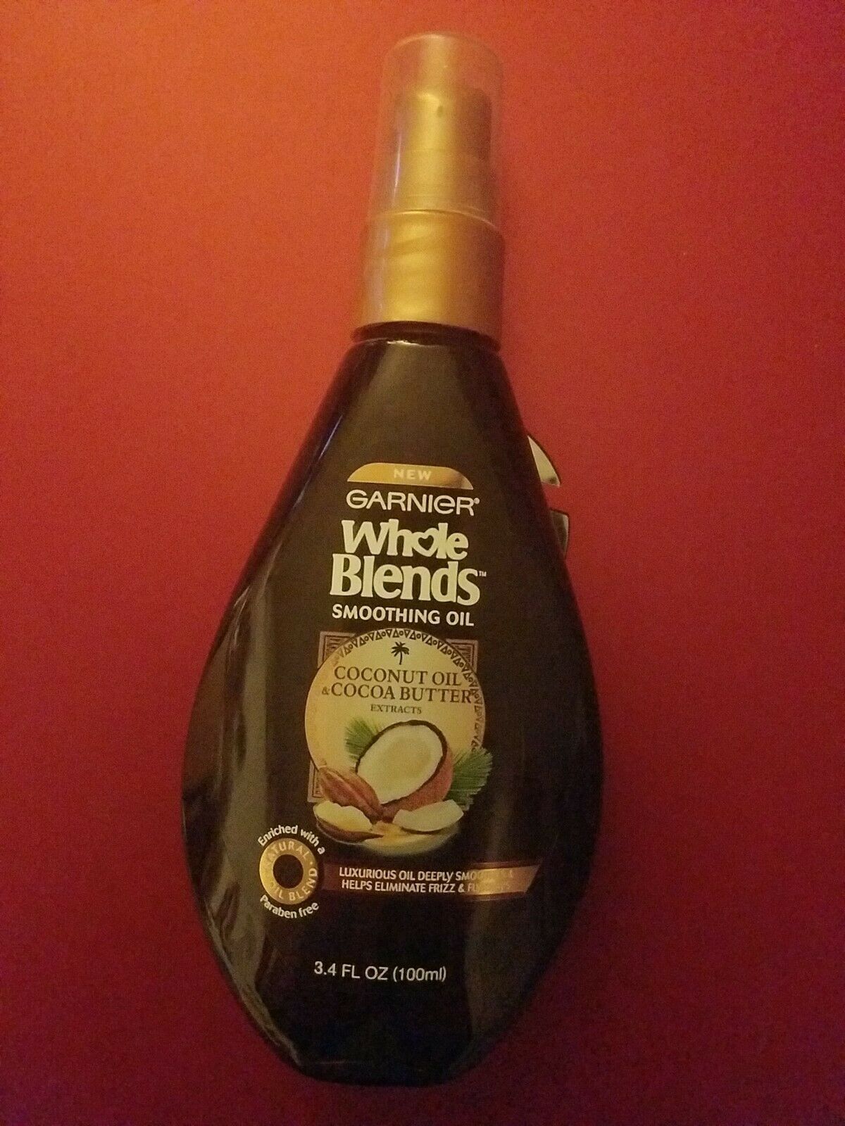 GARNIER WHOLE BLENDS SMOOTHING OIL, COCONUT OIL & COCOA BUTTER EXTRACTS - £13.23 GBP