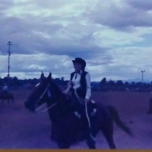 Woman in Costume On Horse GAF Ansochrome 35mm Slide Car2 - £7.74 GBP