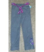 Girls Pants Corduroy Disney Sequin Fairies Gray Flare Adjustable Waist B... - $18.81