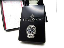 Simon Carter Skull Metal Swarovski Black Zippo 2022 MIB Rare - £93.51 GBP