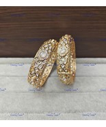 VeronuiQ Trends-Royal Design Gold Plated Polki Bangles - $242.79 CAD