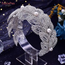 Bridal Hair Accessories Crystal Wedding Headband Rhinestone Bridal Headpieces Br - £57.92 GBP