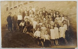 RPPC Ft Loramie Houston School Barefoot Children Midget Dwarf Boy Postcard A21 - £23.85 GBP