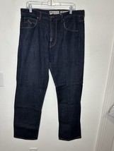 LRG Classic Fit Straight Leg Dark Wash Denim Blue Jeans Size 36X32 - $29.99