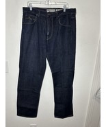 LRG Classic Fit Straight Leg Dark Wash Denim Blue Jeans Size 36X32 - $40.73 CAD