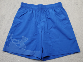 Under Armour Athletic Shorts Mens L Blue Woven Graphic Loose Fit Slash P... - €21,65 EUR