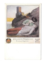 Es waren zwei Konigskinder Deutscher Schulverien Nr 462 J Eberle Song Postcard - $6.69
