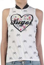 SUGOi Women&#39;s I Heart Bikes Short Sleeve Jersey, White, Medium - $43.28