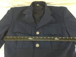 Mans USAF Air Force Blue 38 XLong Poly Wool Blend Four Button Uniform Dress Coat - £21.20 GBP