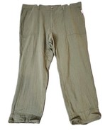 Old Navy High-Rise Wide Leg Slouchy Crinkle Gauze Cotton Ankle Pants Siz... - $33.92 CAD