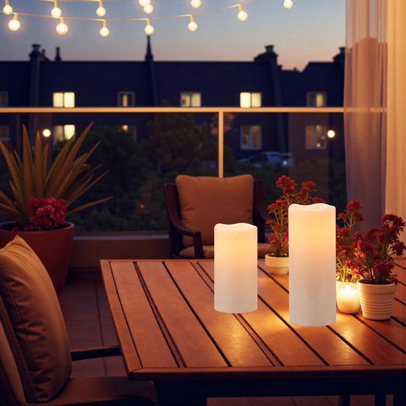 Eldnacele 8" 10" × 4" Large Waterproof Outdoor Flameless Candles Remote and Time Item image 7