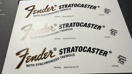 Fender Stratocaster Old Headstock Logo Sticker, Clear Premium Vinyl - £8.80 GBP