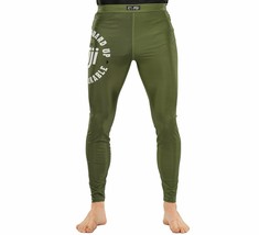 Fuji Sports Mens Spec Ops MMA BJJ No Gi Competition Spats Compression - Green - £43.14 GBP