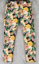 7 For All Mankind Jeans Womens 28 Floral Print Hippie Cropped Skinny Pants - $69.29