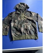 Hurley Youth Large Women’s Small camo style logo full zip Jacket Rain Gear - $22.76