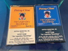 Patsy Cline Lot of 2 Vintage Cassette Tapes Her Legendary Recordings Album 1 &amp; 2 - £9.70 GBP