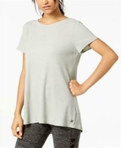 Calvin Klein Womens Short Sleeve Lace Up Back Top Silver Jade Xs Shirt $49 - Nwt - £7.07 GBP