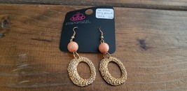 Paparazzi Earrings (New) #520 The Other Way Around Gold - £6.83 GBP