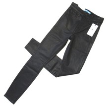 NWT 7 For All Mankind High Waist Skinny in B(air) Black Coated Stretch Jeans 24 - £49.00 GBP