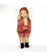 Antique Composition Doll Silk Baby Boy 1930&#39;s Early 13&quot; Marked V in Diamond - €24,72 EUR