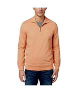 NWT Mens Size XL Club Room Orange Knit Pullover Long Sleeve Polo Shirt - £13.93 GBP