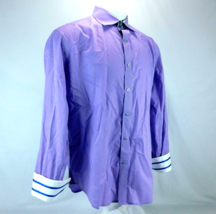 Robert Graham X Men Purple Tailored Fit Flip Cuff Shirt Sz 2XL - $34.99