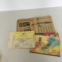 Vintage paper ephemera old book and papers for vintage tv repair old pictures - £15.67 GBP