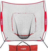 7&#39;7&#39; Baseball Net Softball Practice Training Hitting Net W/Carry Bag Met... - $76.99