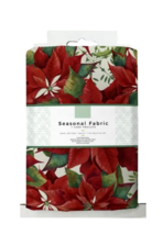 David Textiles 100% Cotton Precut Fabric, 1 Yard 36&quot; x 44&quot;, Christmas Poinsettia - £7.82 GBP