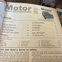 Motor magazine  October 1966 featuring Rover 2000 TC road test, Ford Cor... - $16.82