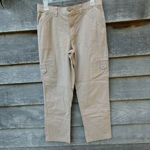 Lee Comfort Women&#39;s Pants Beige Cargo Style 6 Pockets 30/27 - $18.32