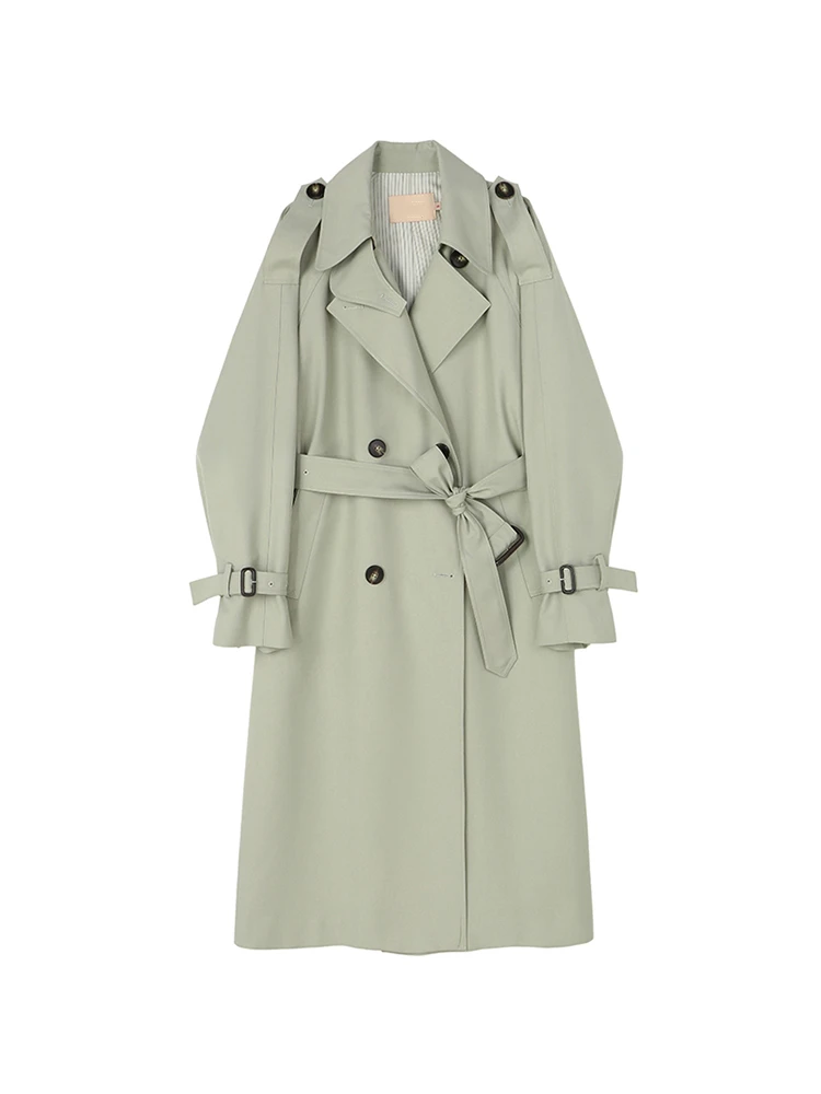British Style Long-sleeved Suit Collar Trench Coat  Spring Autumn New Simple Sol - £312.92 GBP
