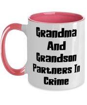 Funny Grandson, Grandma And Grandson Partners In Crime, Holiday Two Tone 11oz Mu - £15.54 GBP
