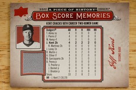 2008 UD Baseball Card Indians Box Score Memories Red BSM-31 Jeff Kent Jersey - £5.47 GBP