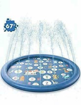 Splash Pad, 67&quot; Sprinkler for Kids, Educational Toddler Outdoor Toys, Ou... - $35.38