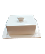10 Strawberry Street Classic White Butter Dish With Handle - $33.94 CAD