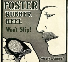 1904 Foster Rubber Heel Advertisement Shoes Fashion Ephemera 7.5 x 4.75&quot; - €17,30 EUR
