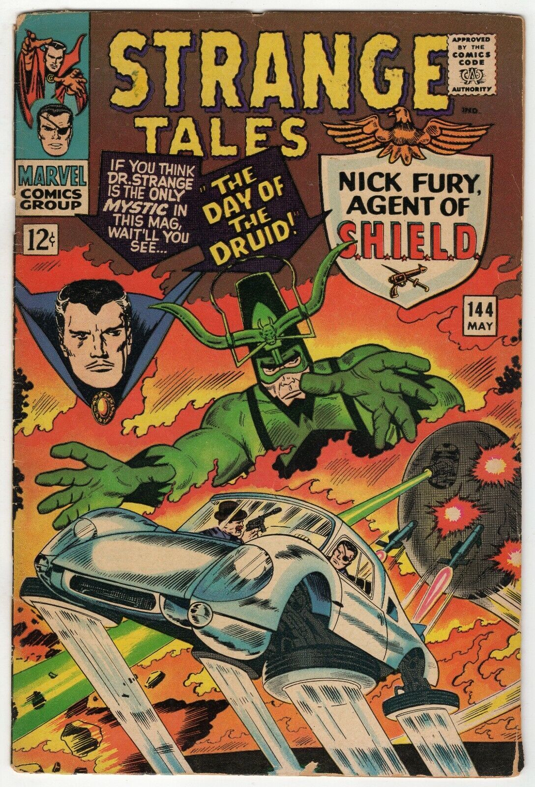 Primary image for Strange Tales #144 ORIGINAL Vintage 1966 Marvel Comics Nick Fury SHIELD